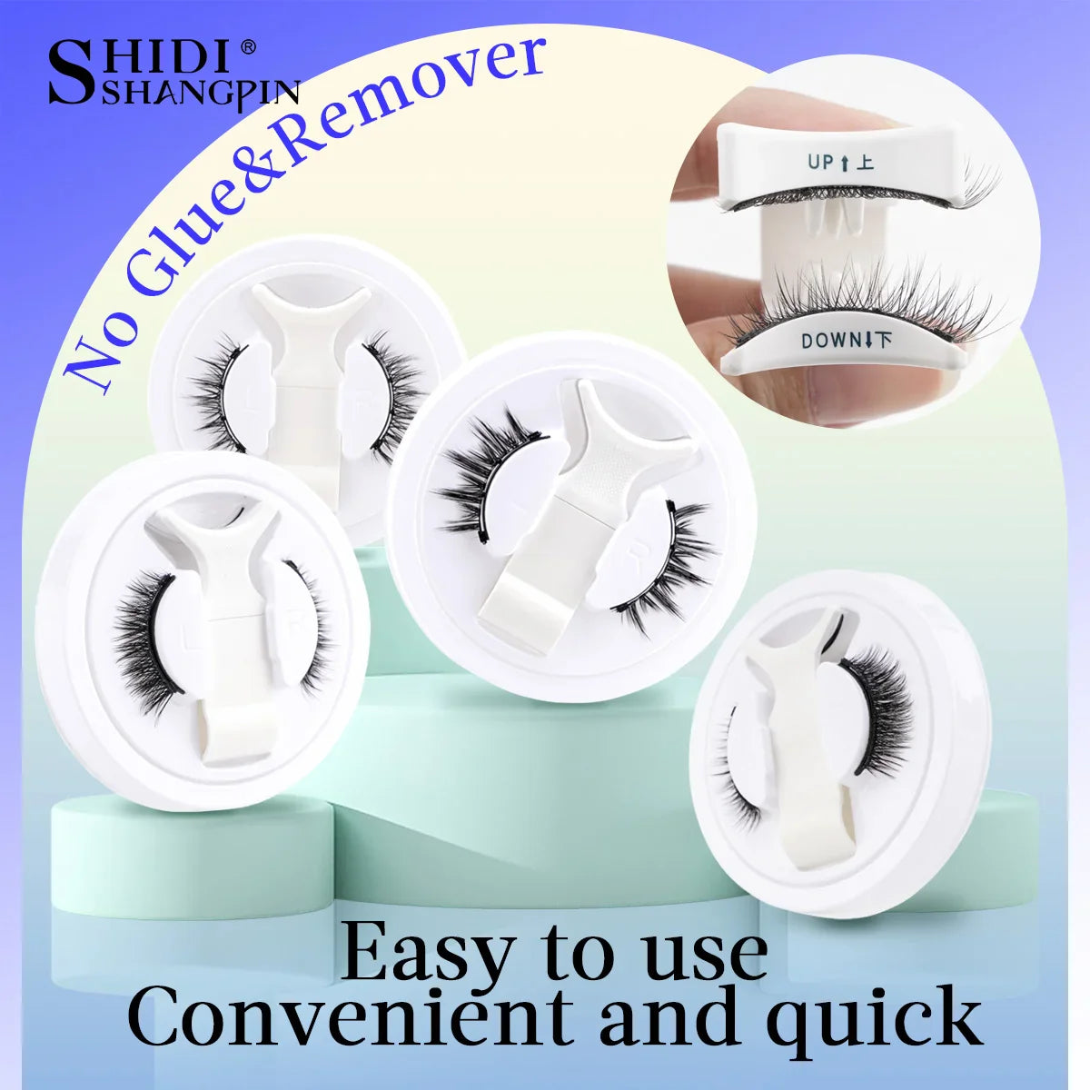1 Pair Reusable Magnetic Eyelashes Tweezers Set